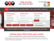 Tablet Screenshot of heatingspareparts.com